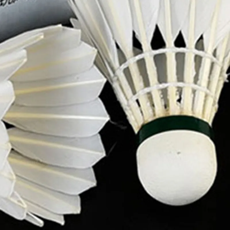 DHS N402 402 Goose Feather Shuttlecock 3 Pack Goose Feather Humped Goose Feather Training Match Shuttlecocks-3