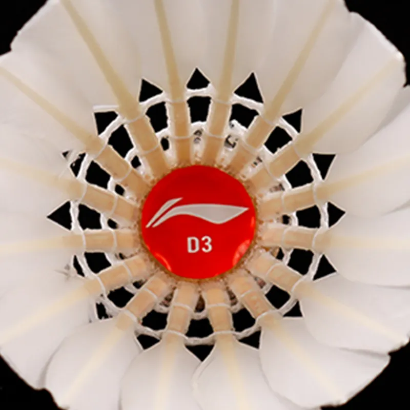 LiNing D3 Duck Feather Shuttlecock 12 Pack Duck Feather Professional Shuttlecocks-2