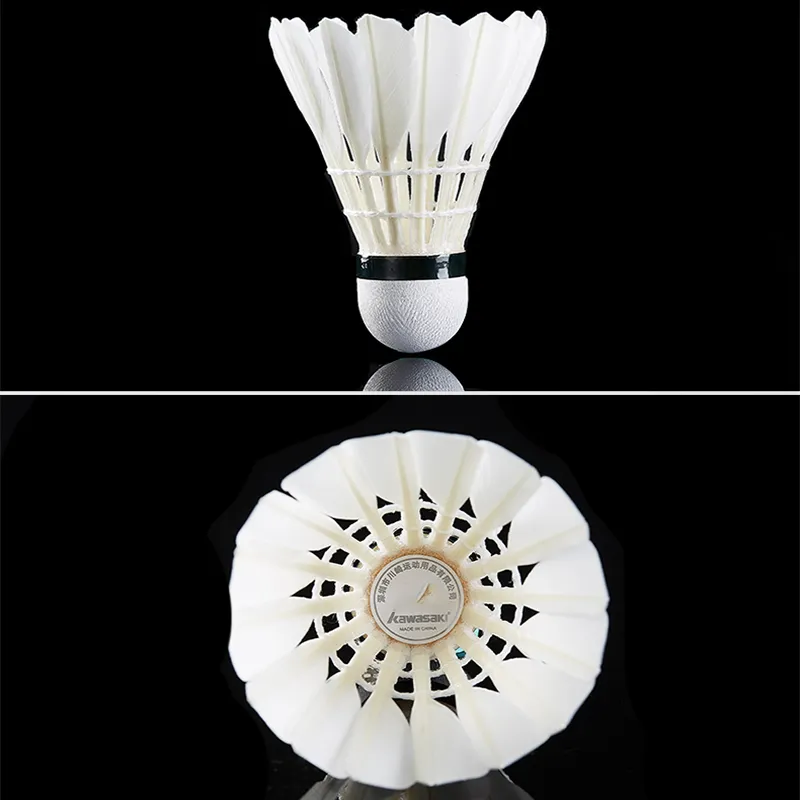 Kawasaki P65 Goose Feather Shuttlecock 12 Pack Goose Feather Shuttlecocks-1