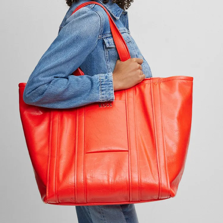 HUGO BOSS Polyester Handbag Women's Orange-3