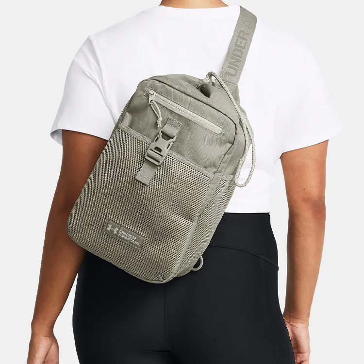 Under Armour Polyester Shoulder Bag, Crossbody Bag Regular Unisex Grove Green With Olive-2