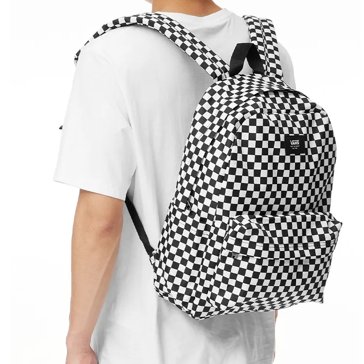 Vans Old Skool Polyester Backpack Regular Unisex Black & White-4