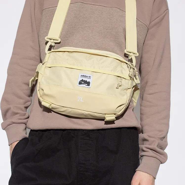 Adidas Originals Polyester Shoulder Bag Crossbody Bag Fanny Pack Regular Unisex Beige-4