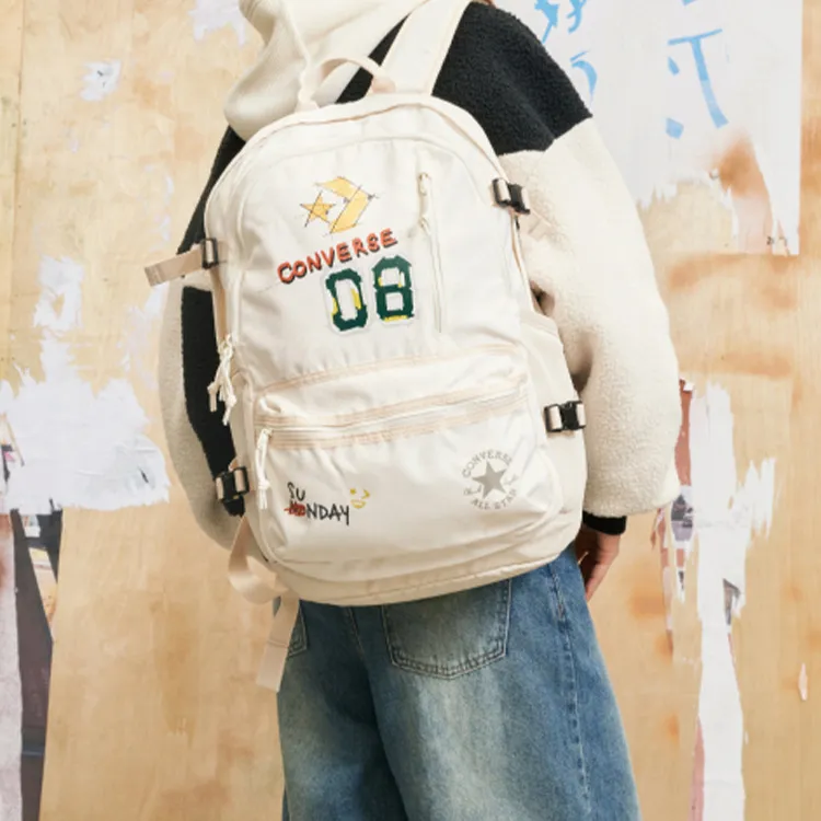 Converse Straight Edge Polyester Backpack Regular Unisex White-3