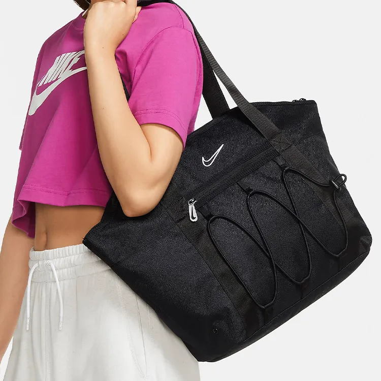 Nike Fabric Tote Bag Shopping Bag Shoulder Bag Handbag Regular Unisex Black-4