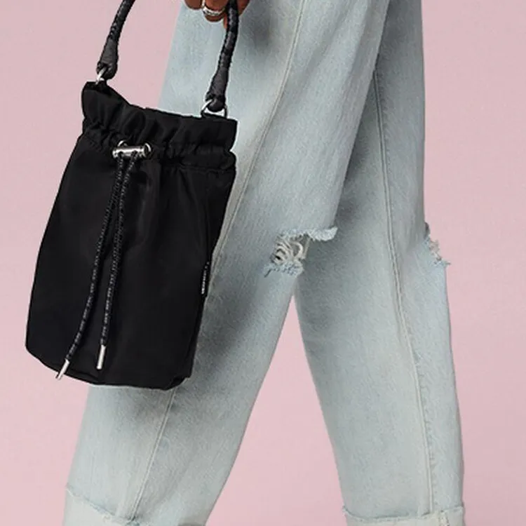 Converse Polyamide Bucket Bag Portable Crossbody Bag Shoulder Bag Unisex Black-4