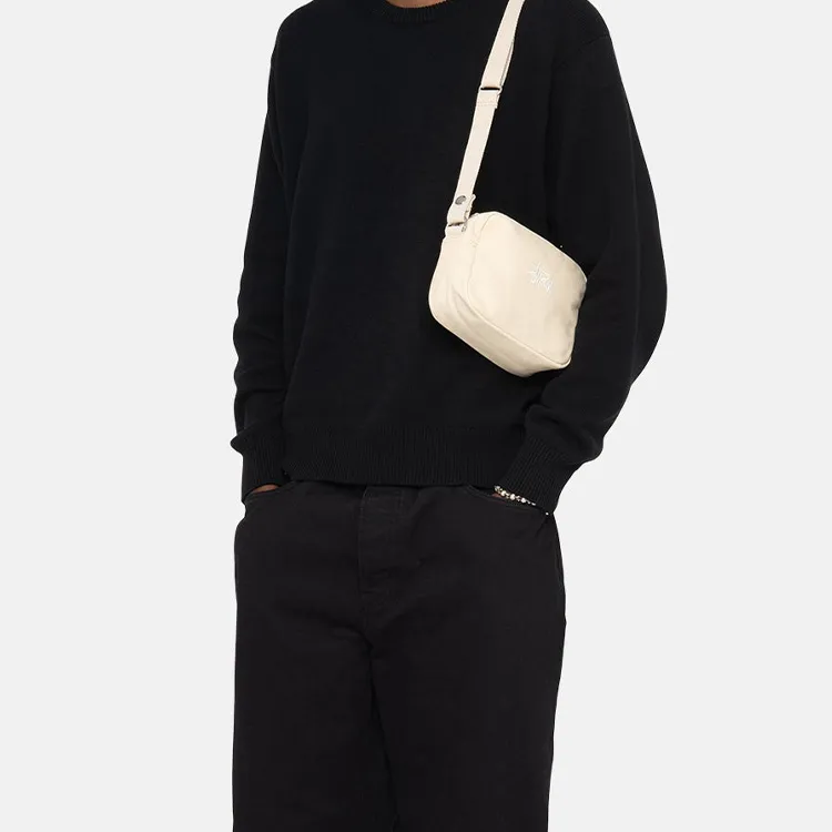 Stussy Cotton Shoulder Bag Crossbody Bag Regular Unisex Ecru-4