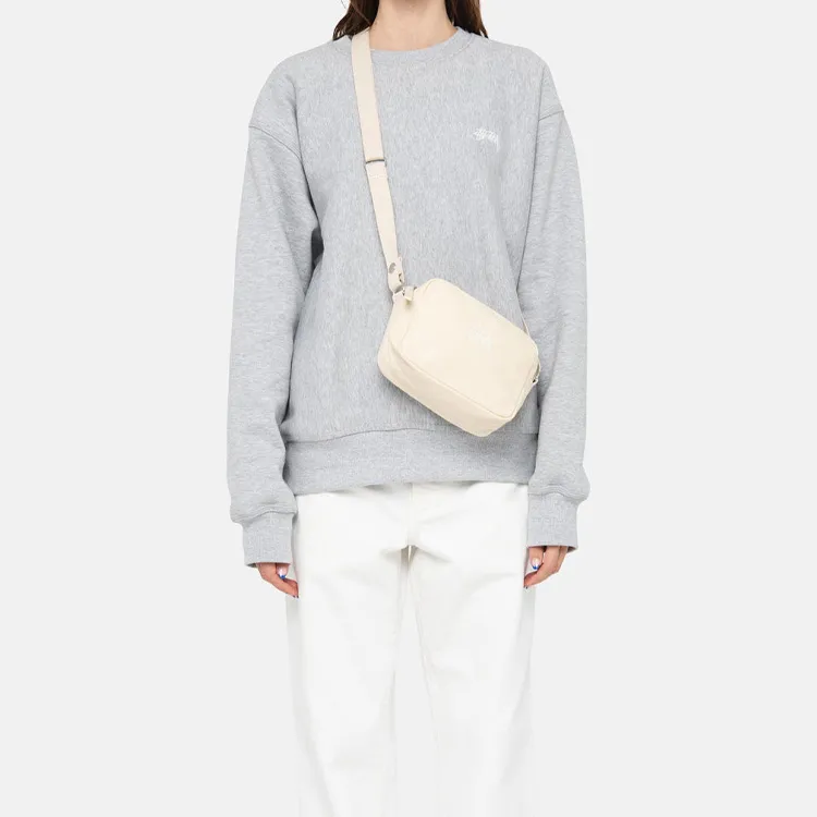 Stussy Cotton Shoulder Bag Crossbody Bag Regular Unisex Ecru-3