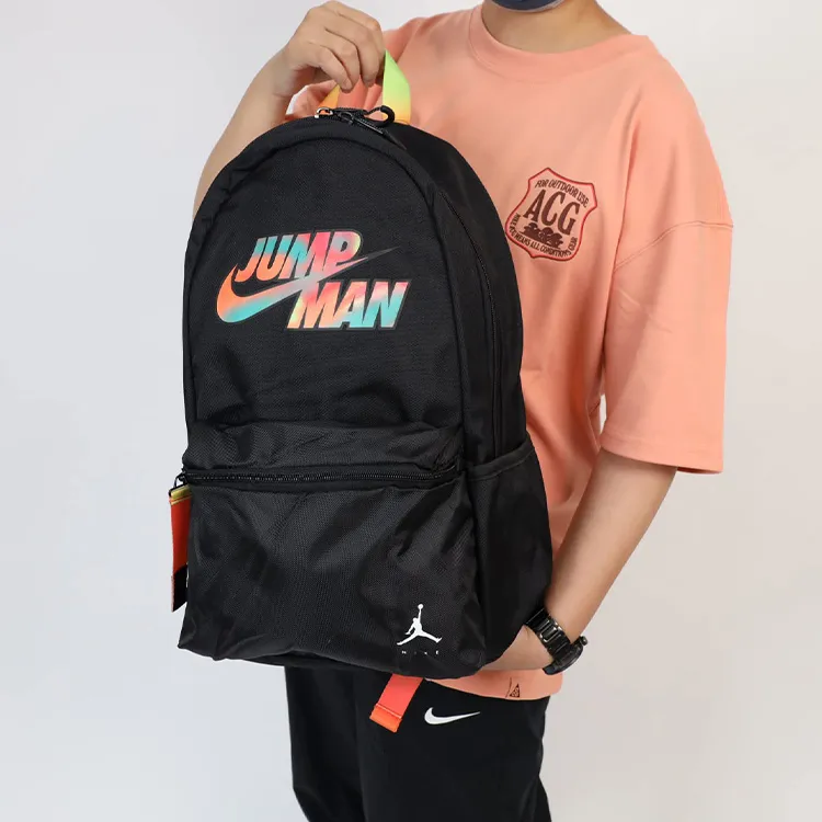 Jordan Polyester Backpack Medium Size Unisex Jet Black-3