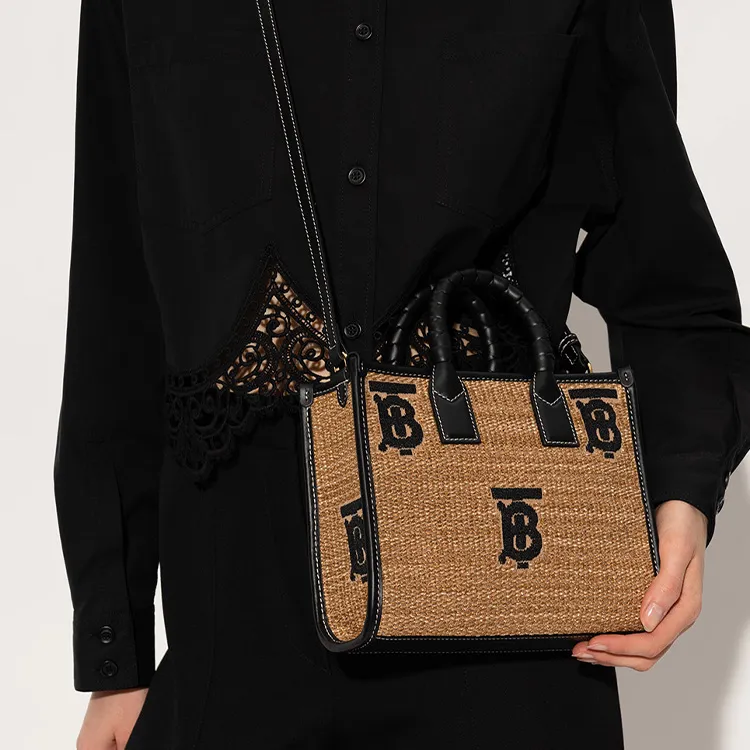 Burberry Mini Freya Tote Natural/Black-4