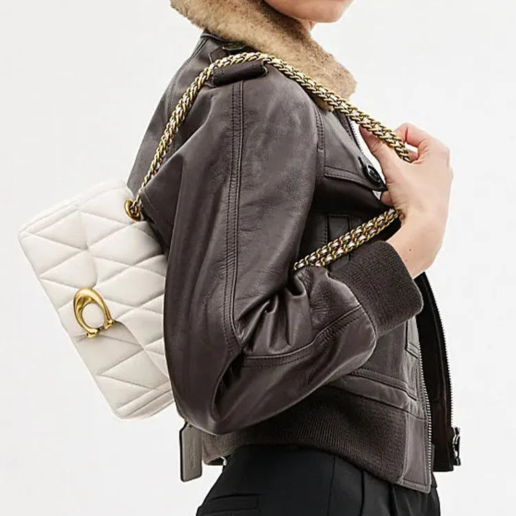 COACH Tabby Sheepskin Pillow Bag Handbag Shoulder Bag Small Size Women's Chalk White-4