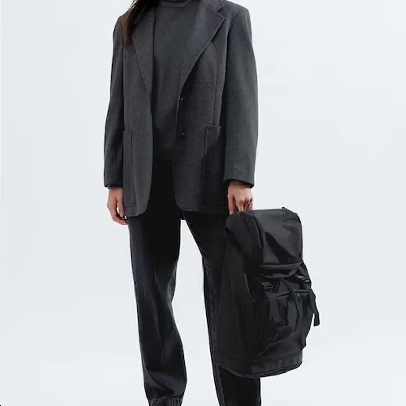 UNIQLO Polyester Backpack Regular Unisex Black-4