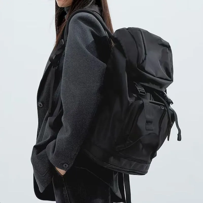 UNIQLO Polyester Backpack Regular Unisex Black-3