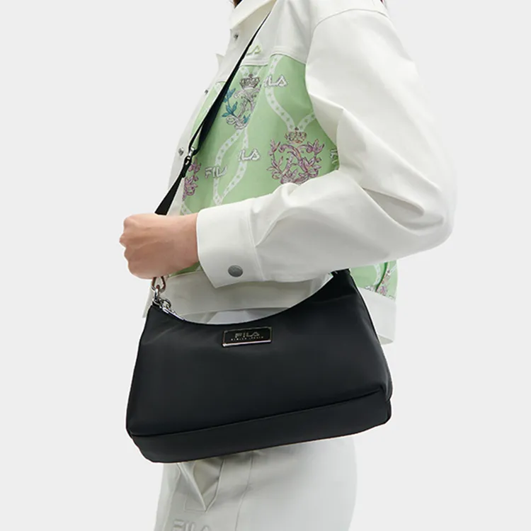 FILA Heritage Fabric Shoulder Bag Crossbody Bag Extra Small Women's Jet Black-4