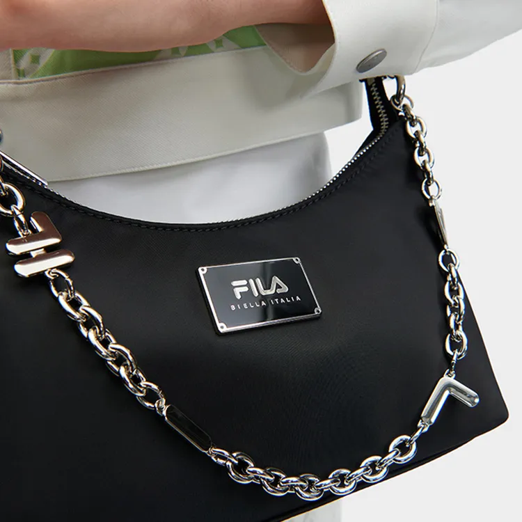 FILA Heritage Fabric Shoulder Bag Crossbody Bag Extra Small Women's Jet Black-6