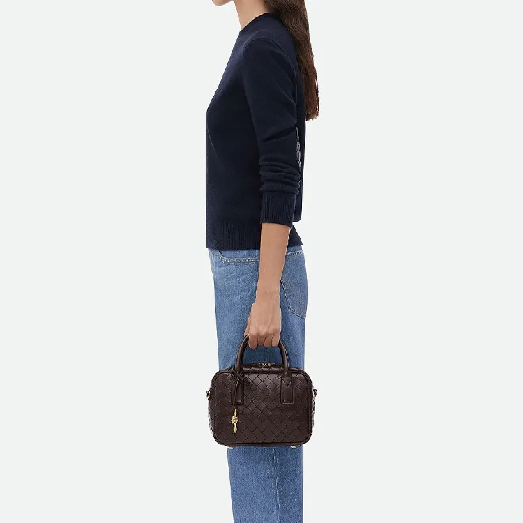 Bottega Veneta Sheepskin Shoulder Bag, Crossbody Bag, Handbag Trumpets Women's Chocolate Brown-5