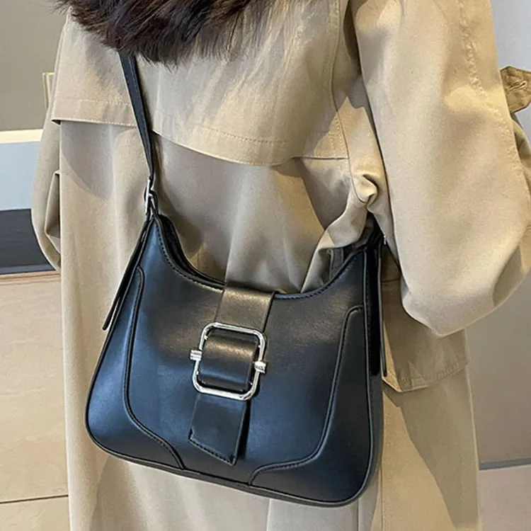 Duoluplo Doron Paul PU Shoulder Bag, Tote Bag, Shopping Bag, Crossbody Bag Regular Women's Silver/Ecru/Black/Coffee-12