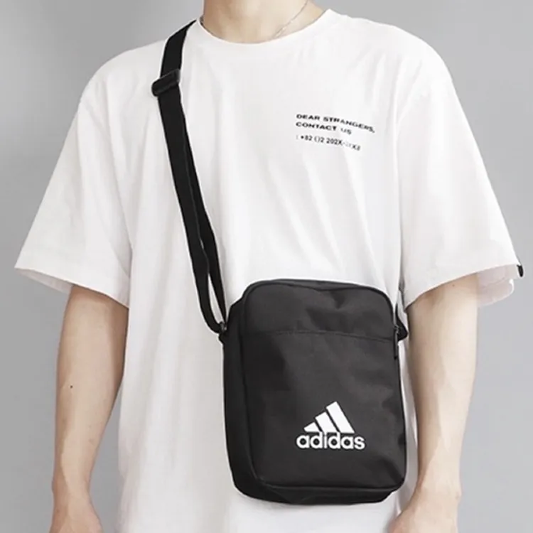 Adidas Fabric Shoulder Bag Unisex Black-4