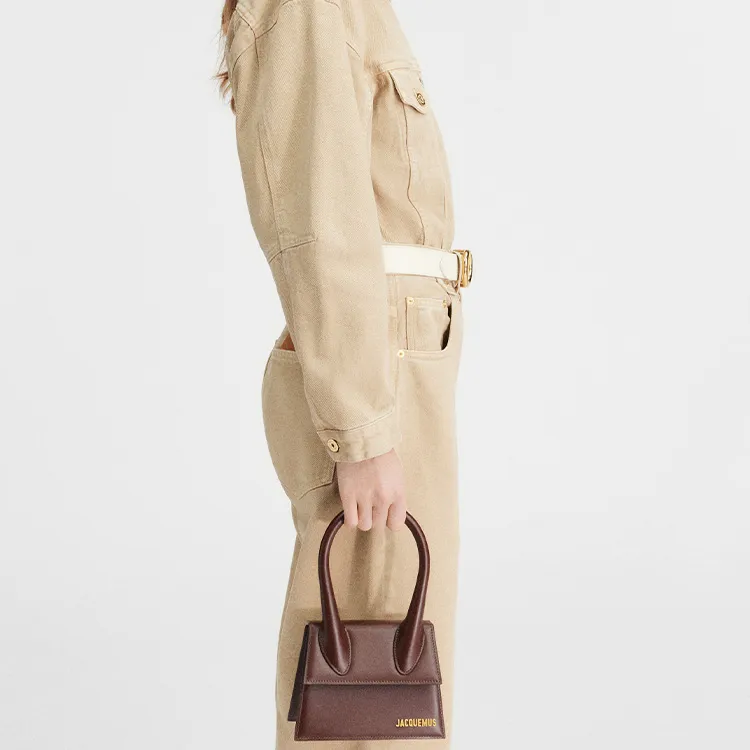 Jacquemus Le Chiquito Cow Leather Shoulder Bag, Crossbody Bag, Handbag Women's Brown-5