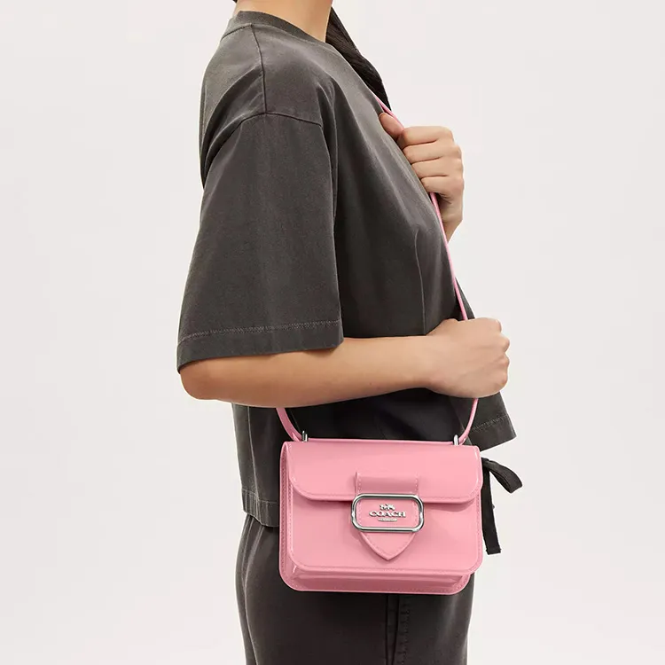 COACH Morgan Jelly Shoulder Bag Crossbody Bag Small Size Women's Silver & Blossom Pink-3