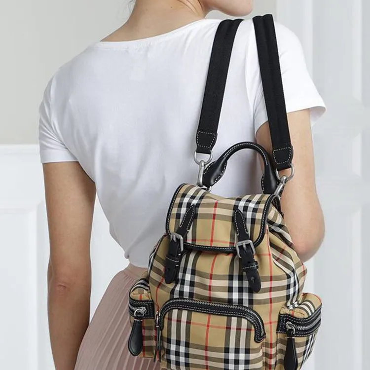 Burberry Nylon Backpack Trumpets Unisex Classical Style Yellow-4