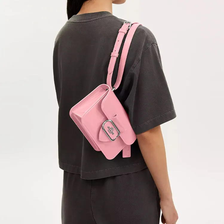 COACH Morgan Jelly Shoulder Bag Crossbody Bag Small Size Women's Silver & Blossom Pink-4