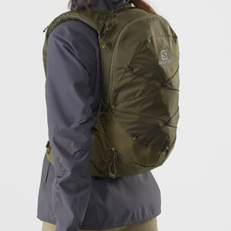 SALOMON Waterproof Fabric Outdoor Mountaineering Bag Backpack Unisex Olive-2