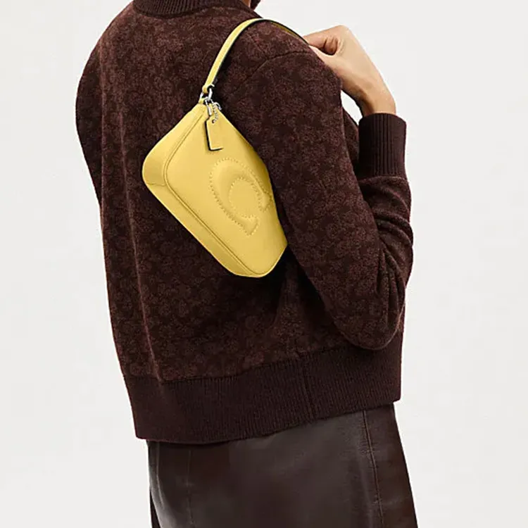 COACH Nolita Cow Leather One Shoulder Handbags Small Size Women's SV Daisy Yellow-4