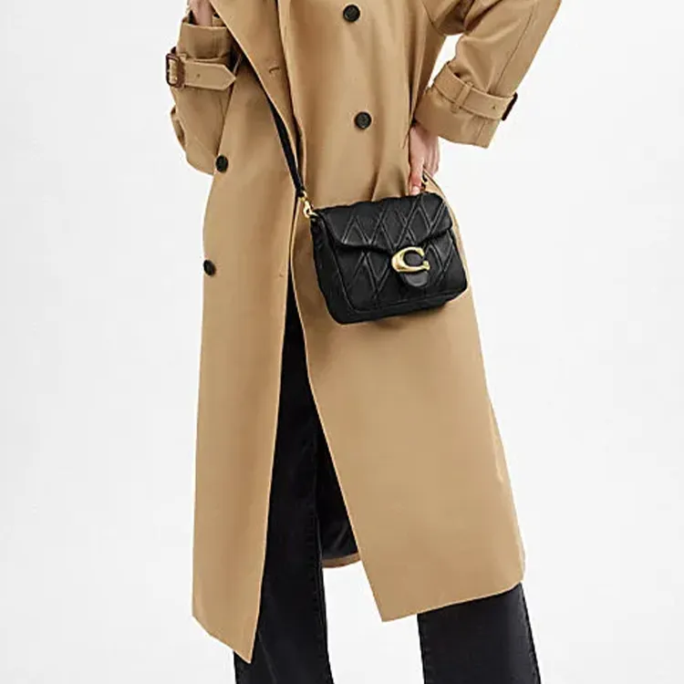COACH Tabby Sheepskin Crossbody Bag Shoulder Bag Women's Black-5