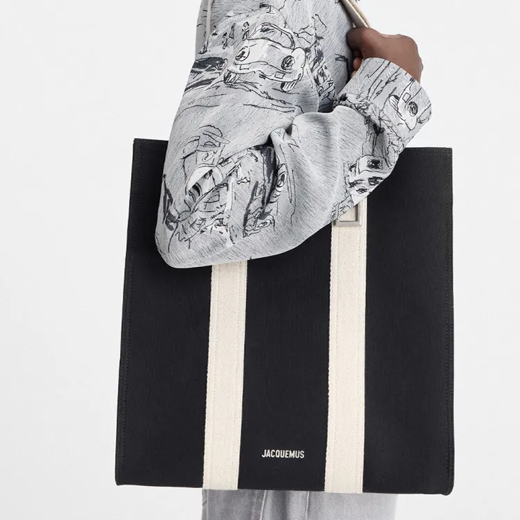 Jacquemus Le Cabas Cuerda Grosgrain Messenger Tote Bag-4