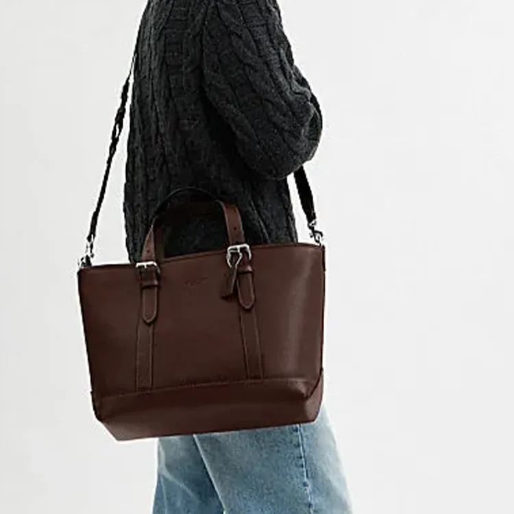 COACH Cow Leather Tote Bag, Shopping Bag, Shoulder Bag, Crossbody Bag, Handbag Large Size Unisex-3