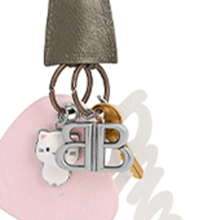 Balenciaga Lambskin Bag Pendant Bag Merchandise Women's Army Green & Petal Pink-2
