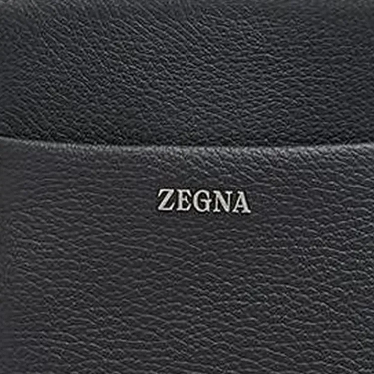 Zegna Genuine Leather Clutch Mini Men's Black-2
