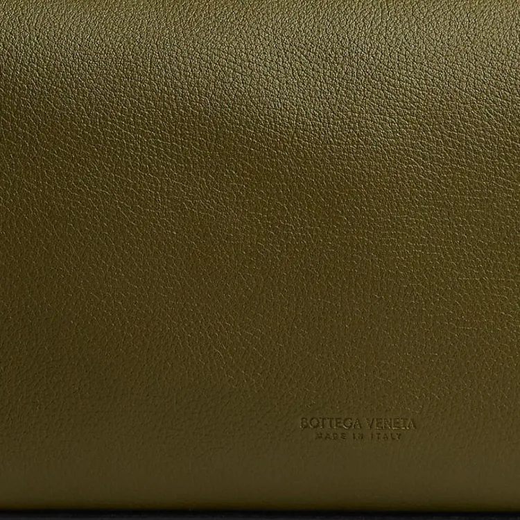 Bottega Veneta Calfskin Toiletry Bag Medium Size Men's Olive Oil & Black-4