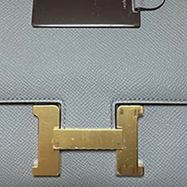 HERMES Constance Epsom Leather Shoulder Bag, Crossbody Bag Mini Women's 8U Bleu Glacier Blue-2