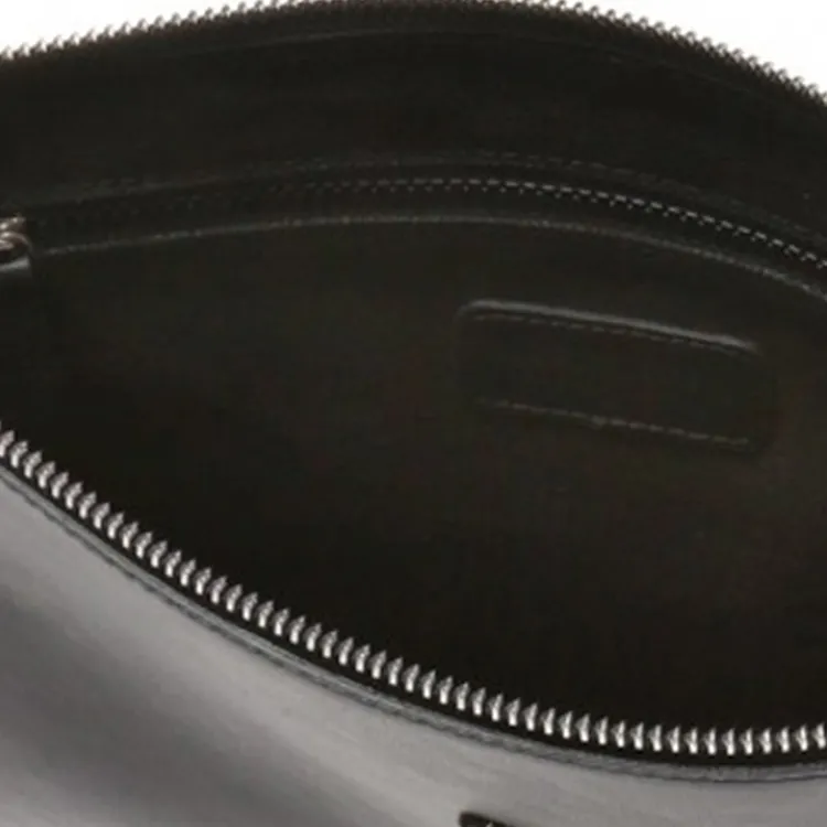 VERSACE Leather Clutch Men's Black-5