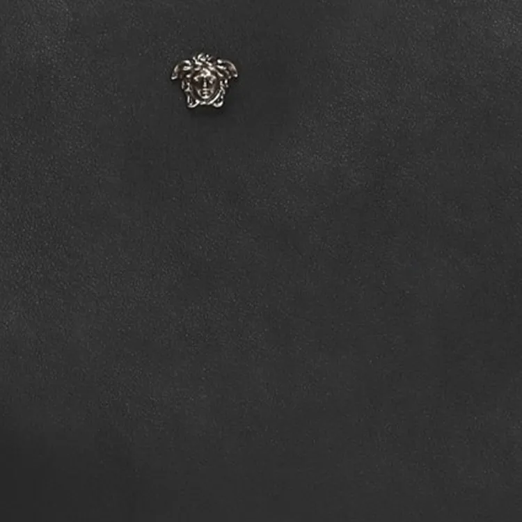 VERSACE Leather Clutch Men's Black-4