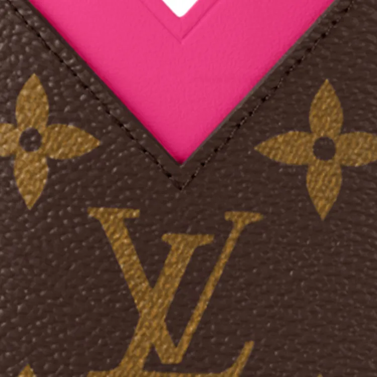 LOUIS VUITTON Canvas Card Holder Women's Pink-4