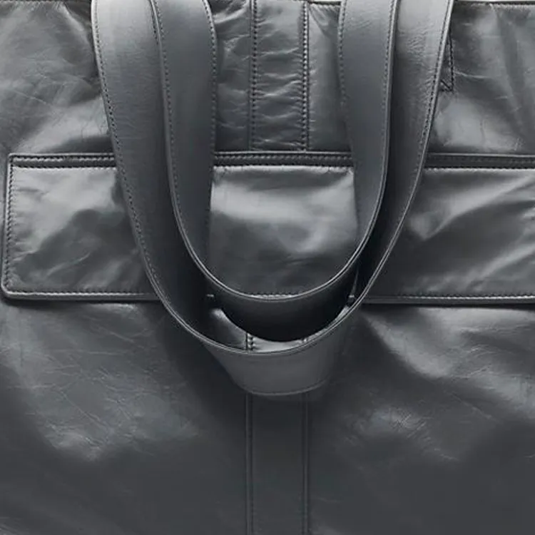 Burberry Tent Calfskin Portable Travel Bag Women's Pebbled Color-3