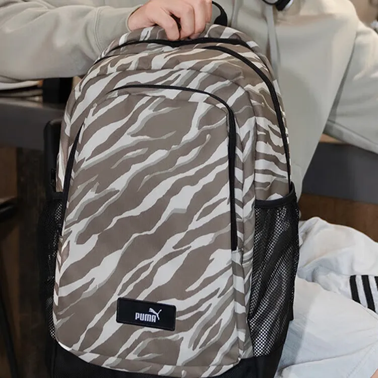 PUMA Fabric Backpack Large Size Unisex Black & Khaki-4