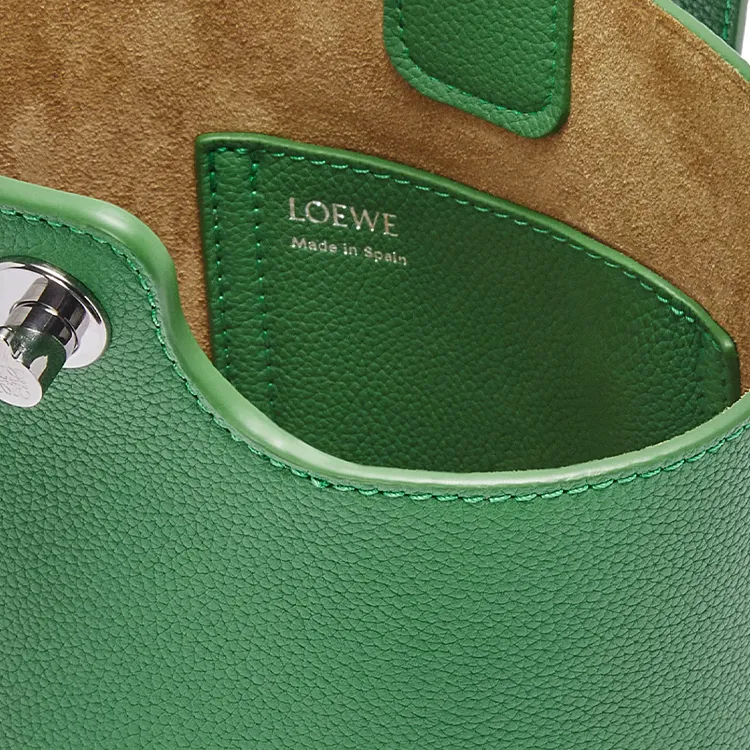 LOEWE Bucket Series Soft Grained Cow Leather Bucket Bags Shoulder Bag Crossbody Bag Handbag Mini Women's Tropical Green-4