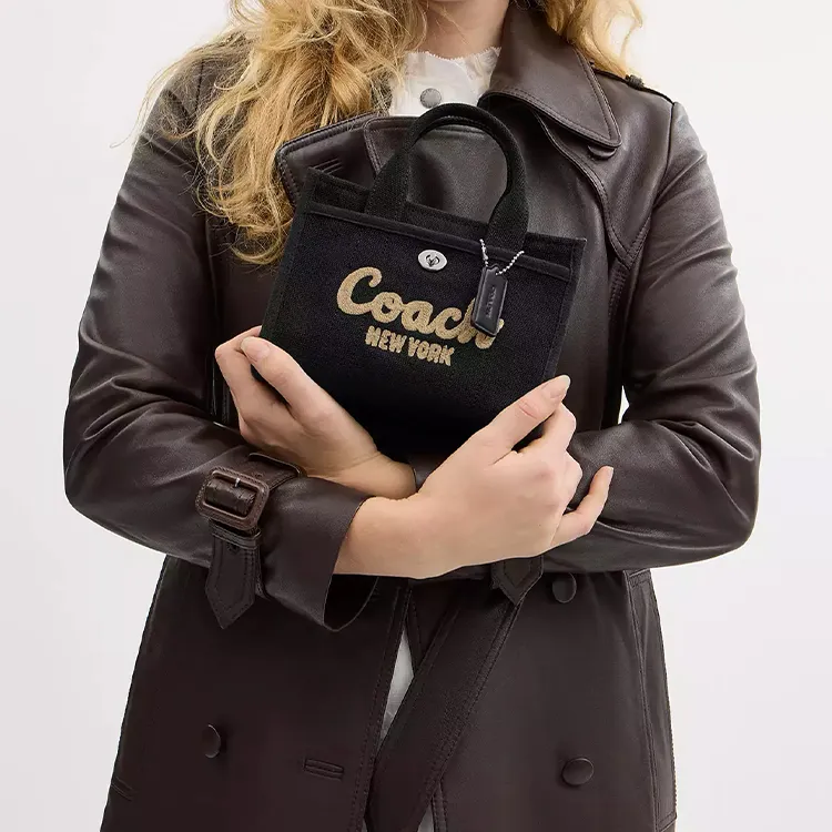 COACH Cargo Canvas Canvas Bag Shoulder Bag Crossbody Bag Handbag Small Size Women's Black-7