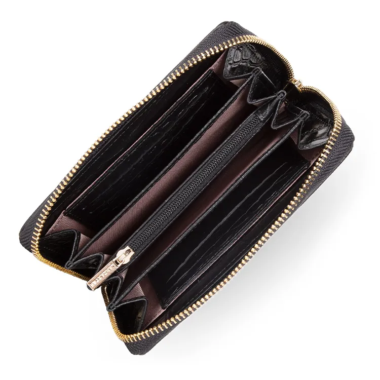 Lancaster Cow Leather Wallet Regular Women's Black-2