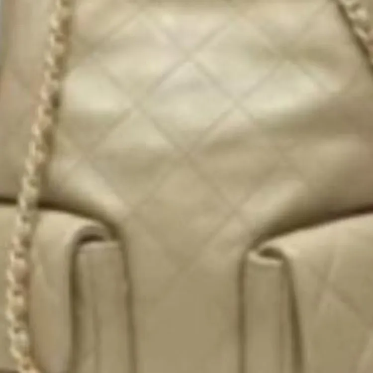 CHANEL Lambskin Backpack Women's Khaki-1