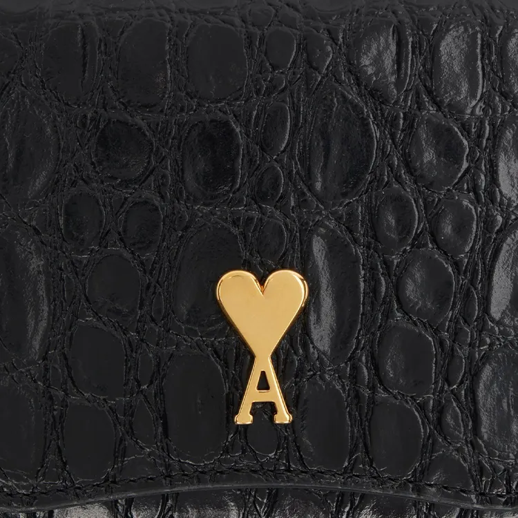 AMIPARIS Cow Leather Wallet Men's Black-3