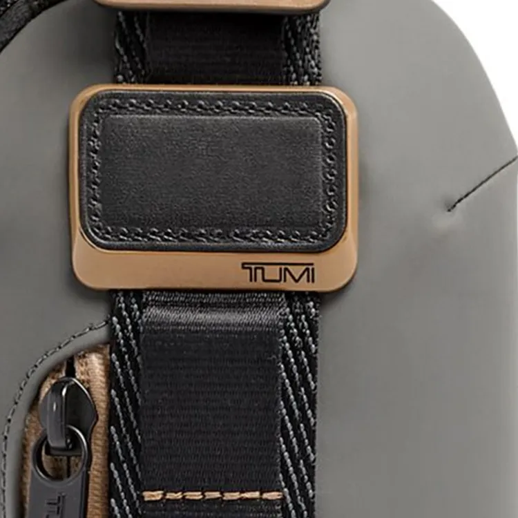 TUMI Alpha Fabric Sling Bag Unisex Stone Black-4