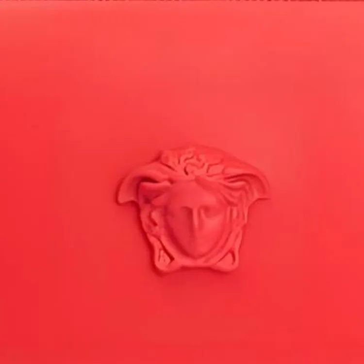 VERSACE Leather Clutch Women's Red-2