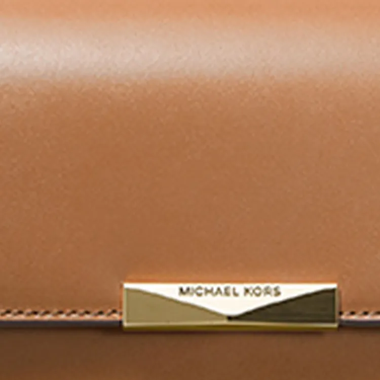 MICHAEL KORS Jade Leather Shoulder Bag Crossbody Bag Large Size Women's Acorn Brown-1