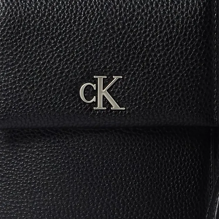 CALVIN KLEIN Minimal Collection PU Cell Phone Pouch Shoulder Bag Crossbody Bag Women's Black-3