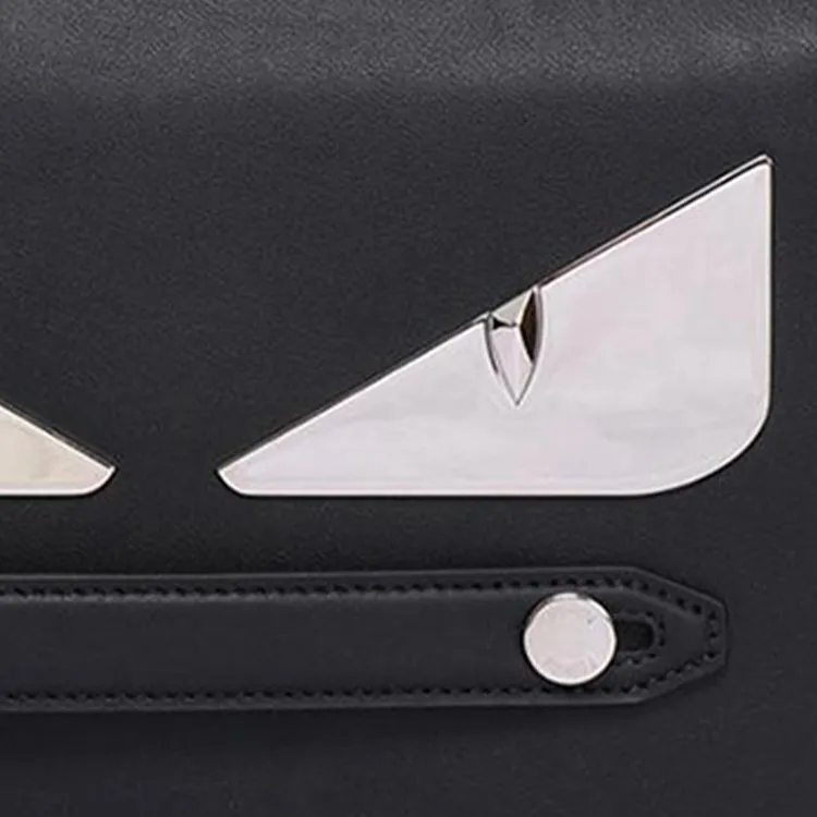 FENDI Cow Leather Clutch Women's Black-4